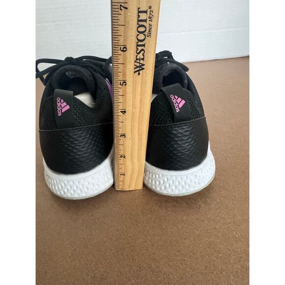 Adidas Black with Pink Stripes Court Control Flash Tennis Sneaker Shoes Sz 10 - Picture 8 of 11